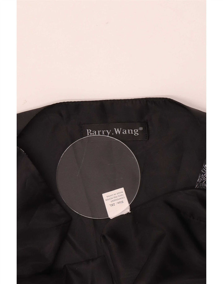 Colete masculino Barry Wang 2XL poliéster paisley cinza