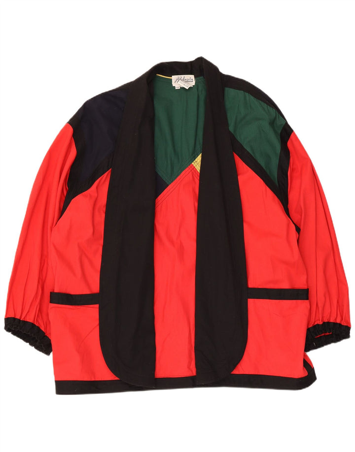 Jaqueta Blazer Oversized Longline Feminina Vintage IT 44 Médio Multicolorido