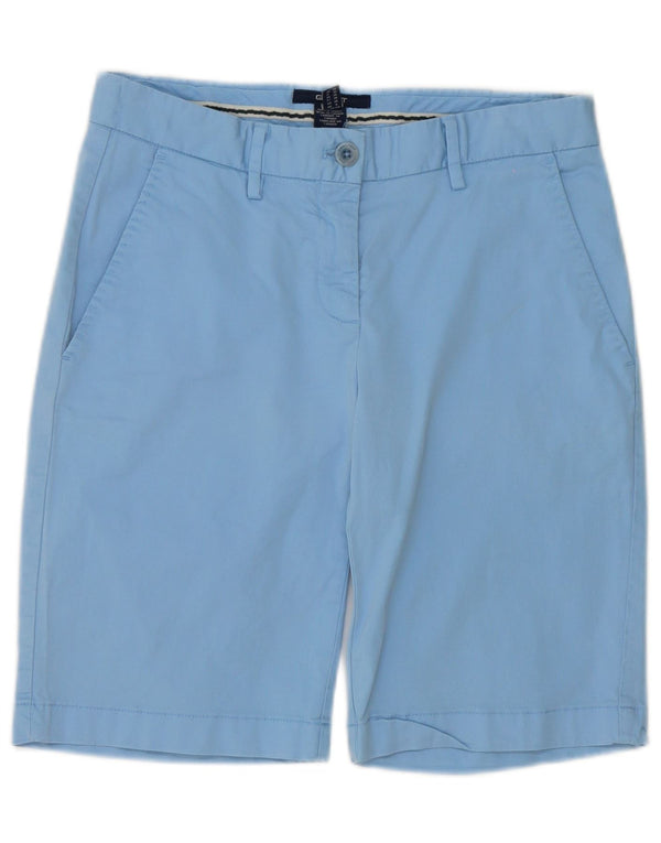 Shorts chino feminino Gant UK 10 pequeno W32 algodão azul