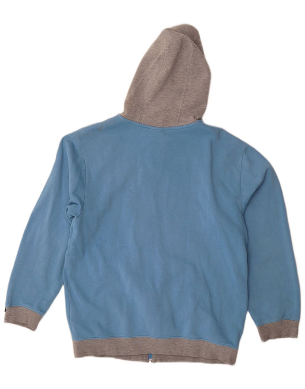 Suéter Nike Boys Zip com capuz 13-14 anos XL azul colorblock algodão