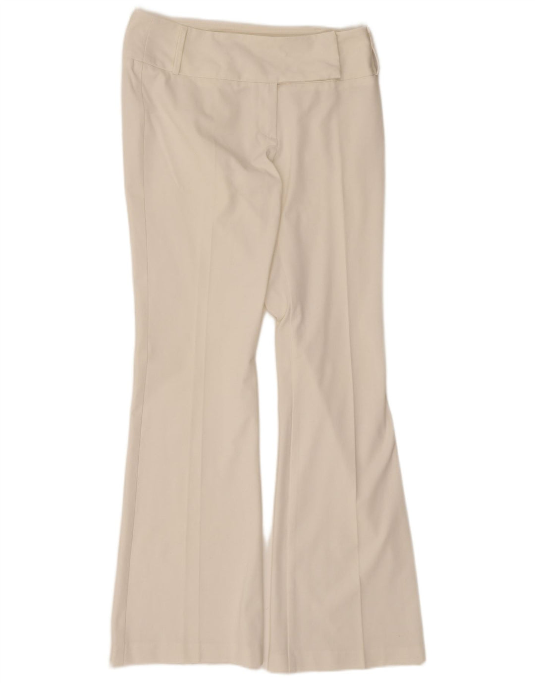 Calça feminina Sisley Flare casual IT 44 médio W30 L32 poliéster branco