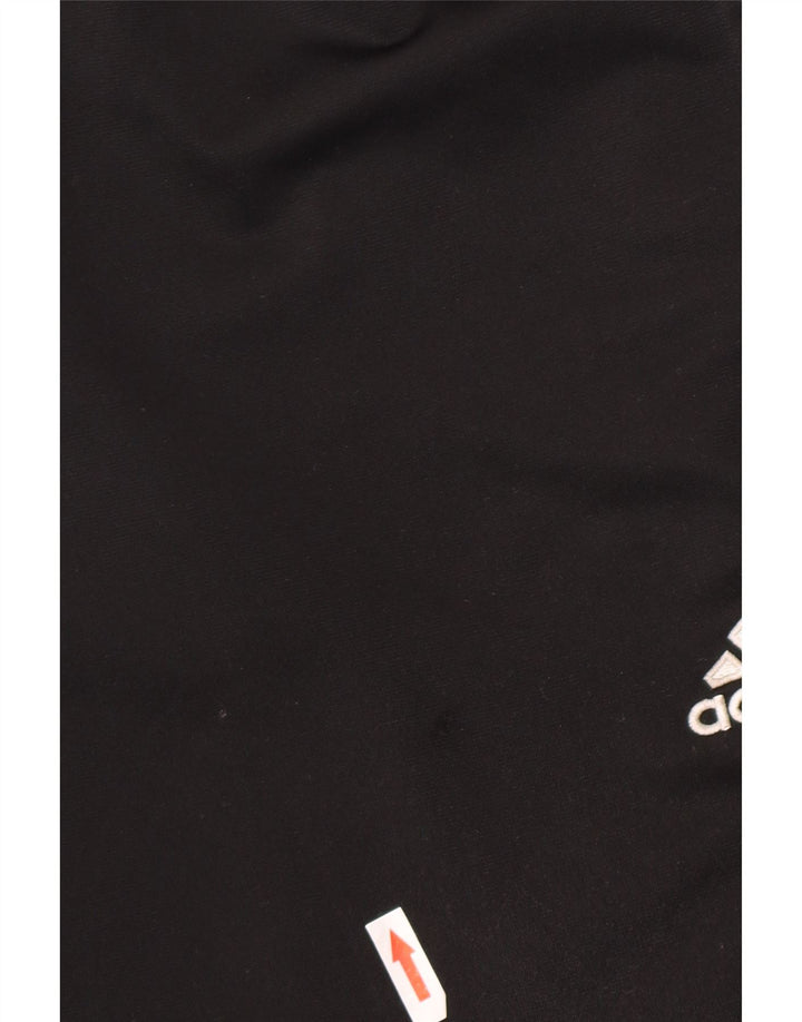 Calça de treino masculina Adidas grande poliéster espinha de peixe preto