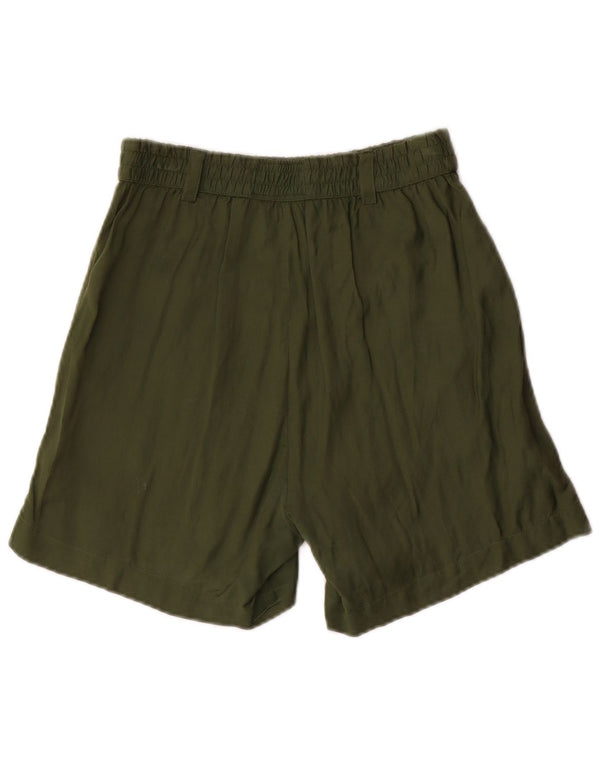 Shorts casuais femininos Jack Wills Pegged UK 8 pequenos W28 viscose verde