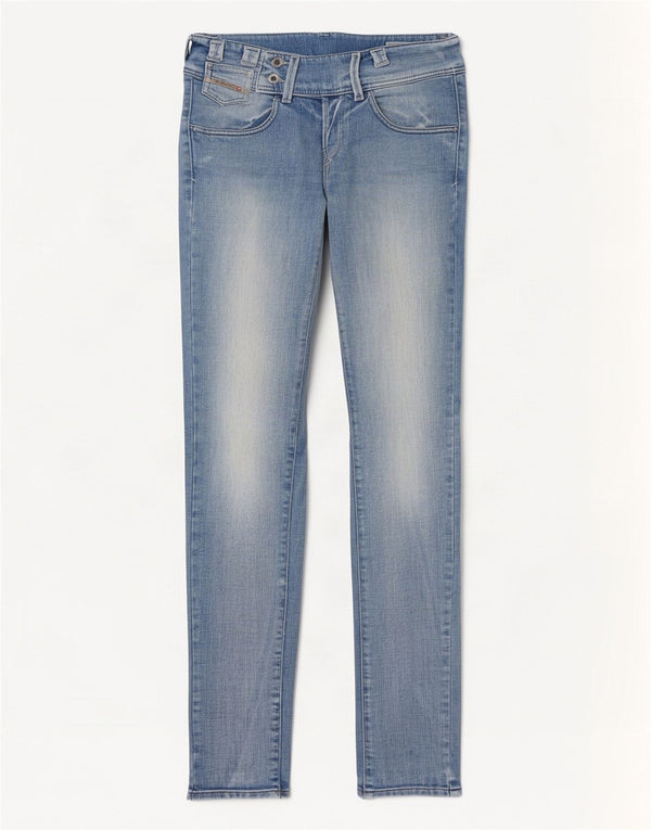 Jeans feminino Diesel Culturebelt Regular Slim Tapered W25 L32 Azul Algodão