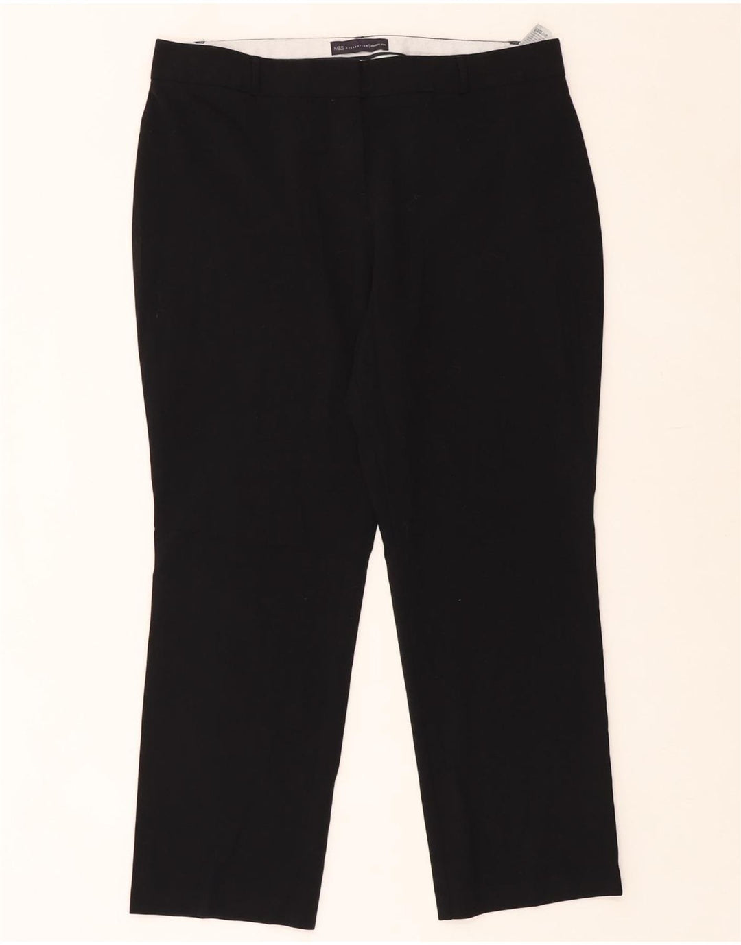 Calça feminina MARKS & SPENCER Crop Suit UK 14 Médio W34 L26 Preto