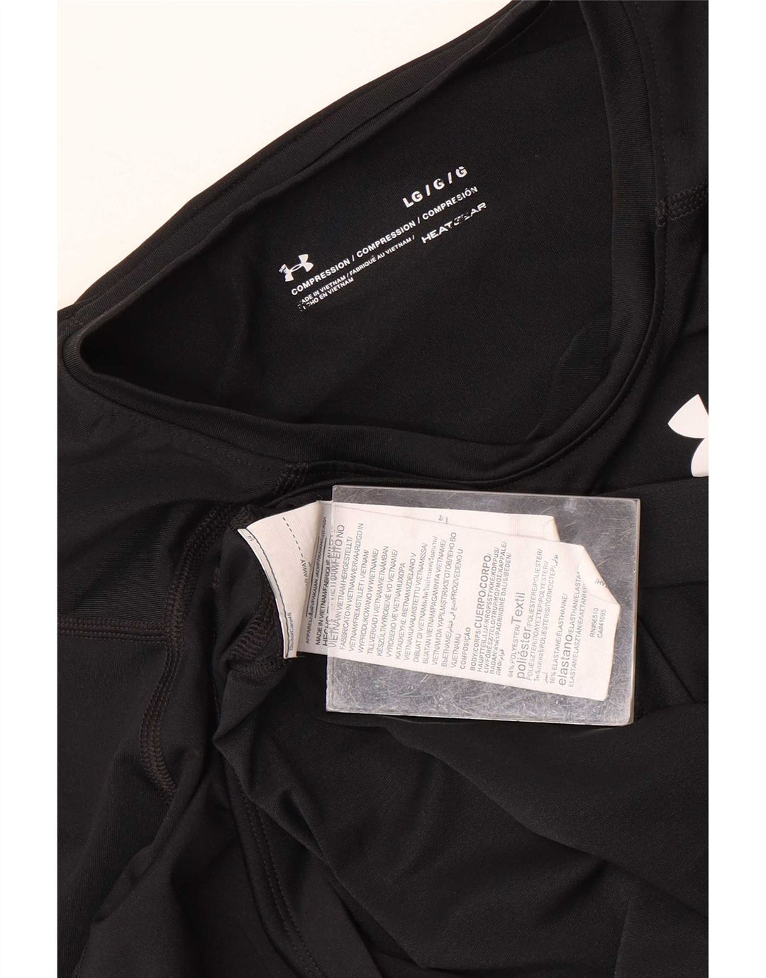 Under Armour Mens Heat Gear Top Manga Longa Grande Poliéster Preto