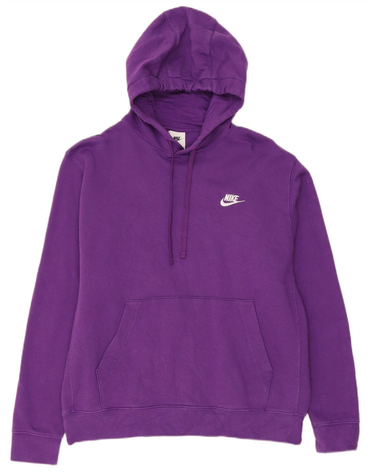 Nike Mens Hoodie Jumper Grande Algodão Roxo