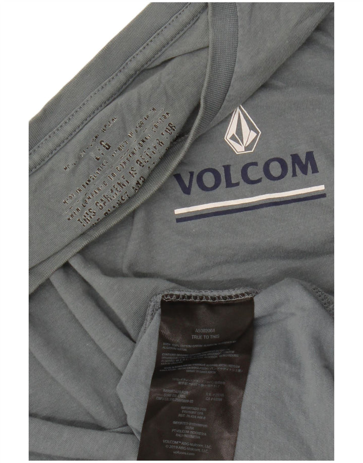 Camiseta feminina gráfica VOLCOM UK 16 grande algodão azul
