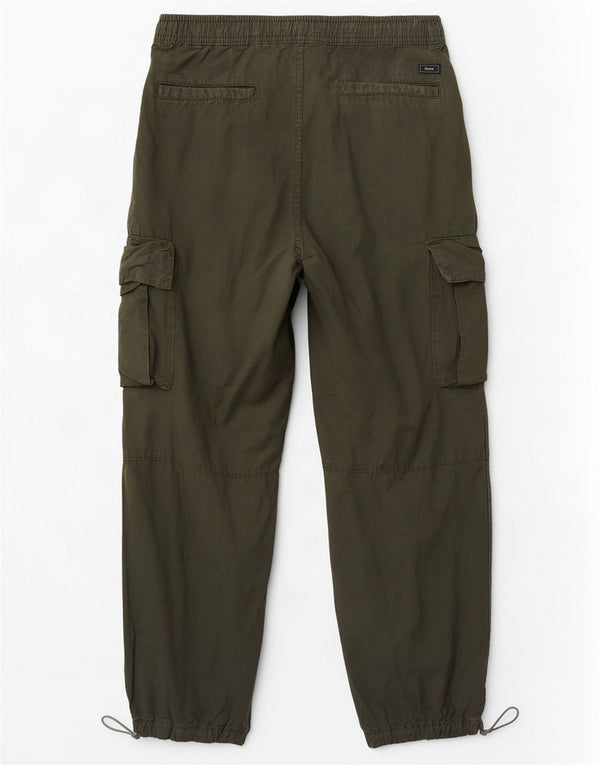 Zara Mens Joggers Cargo Calças Pequenas W30 L28 Algodão Verde