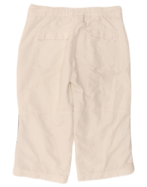 Calça Capri Feminina Adidas UK 10 Pequena W27 L17 Poliéster Branco