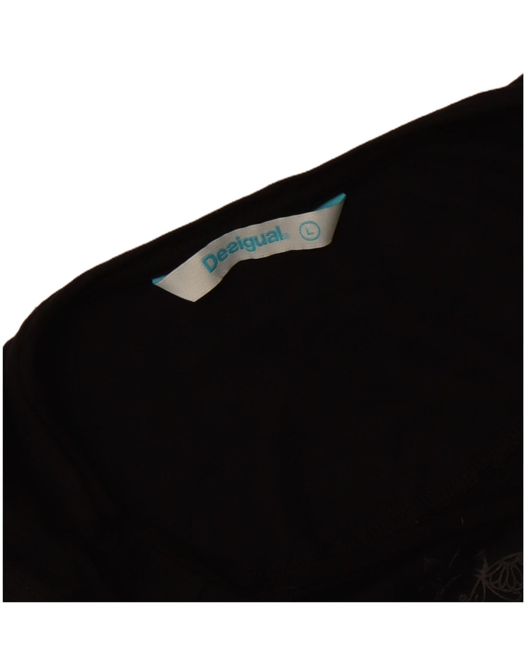 Top túnica feminina sem mangas Desigual Reino Unido 14 grande preto floral