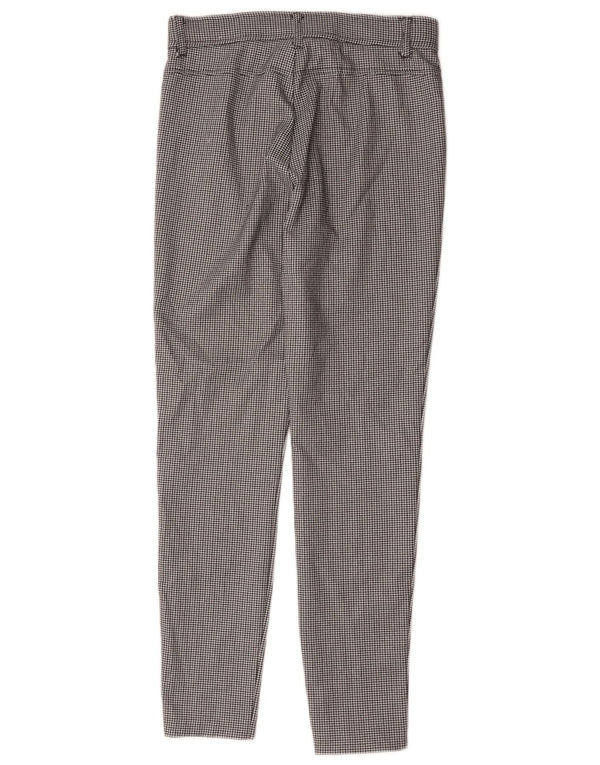 Zara Calça feminina casual justa média W28 L27 preta Houndstooth