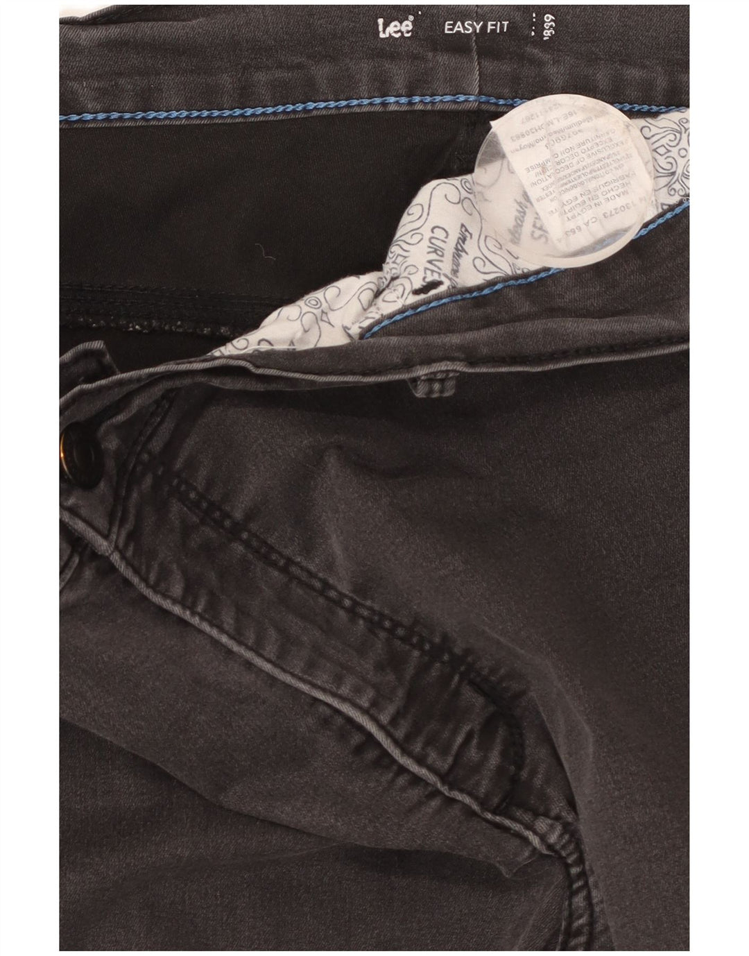 Lee Womens Easy Fit Jeans Skinny W38 L29 Algodão Cinza