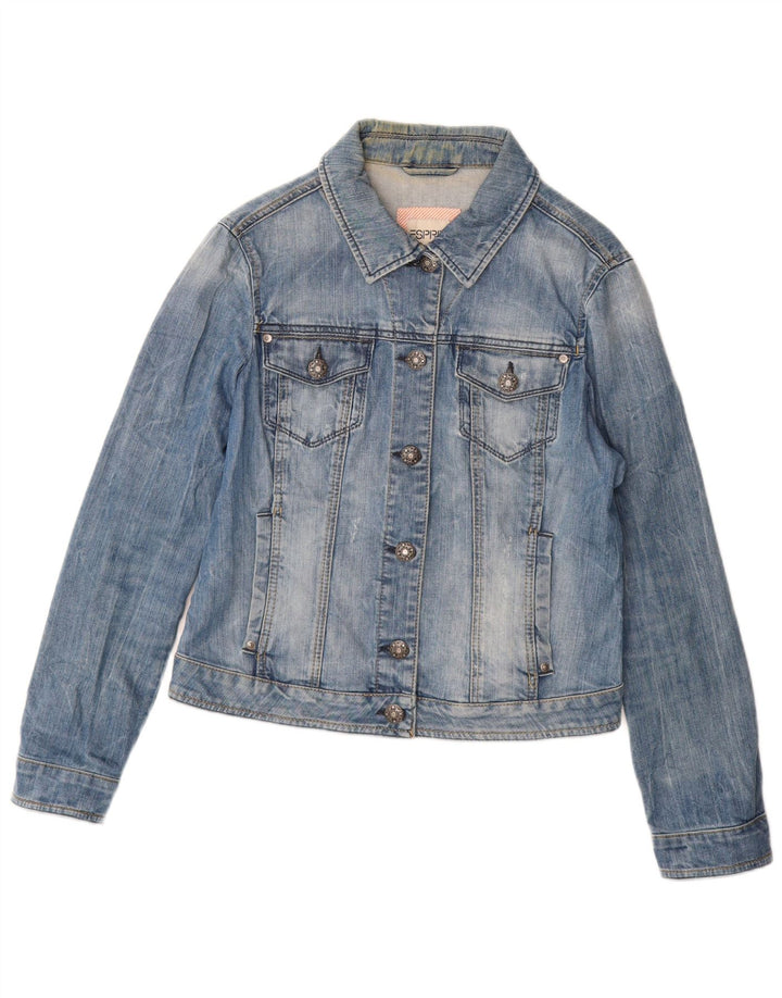 Jaqueta jeans feminina ESPRIT UK 20 2XL algodão azul