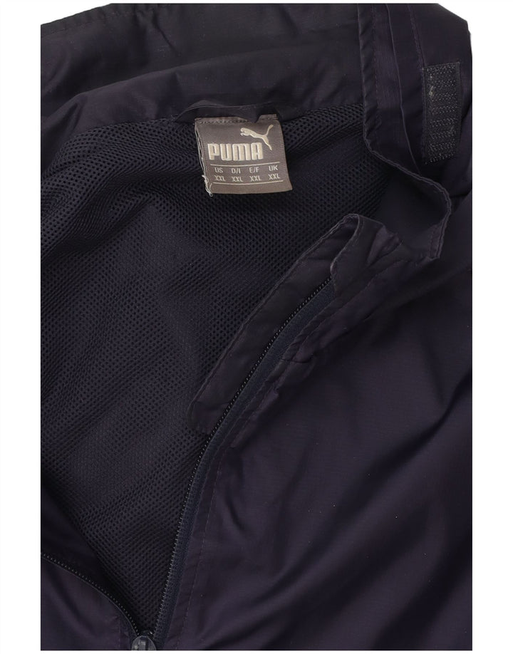 Jaqueta de chuva masculina PUMA com capuz UK 44 2XL azul marinho