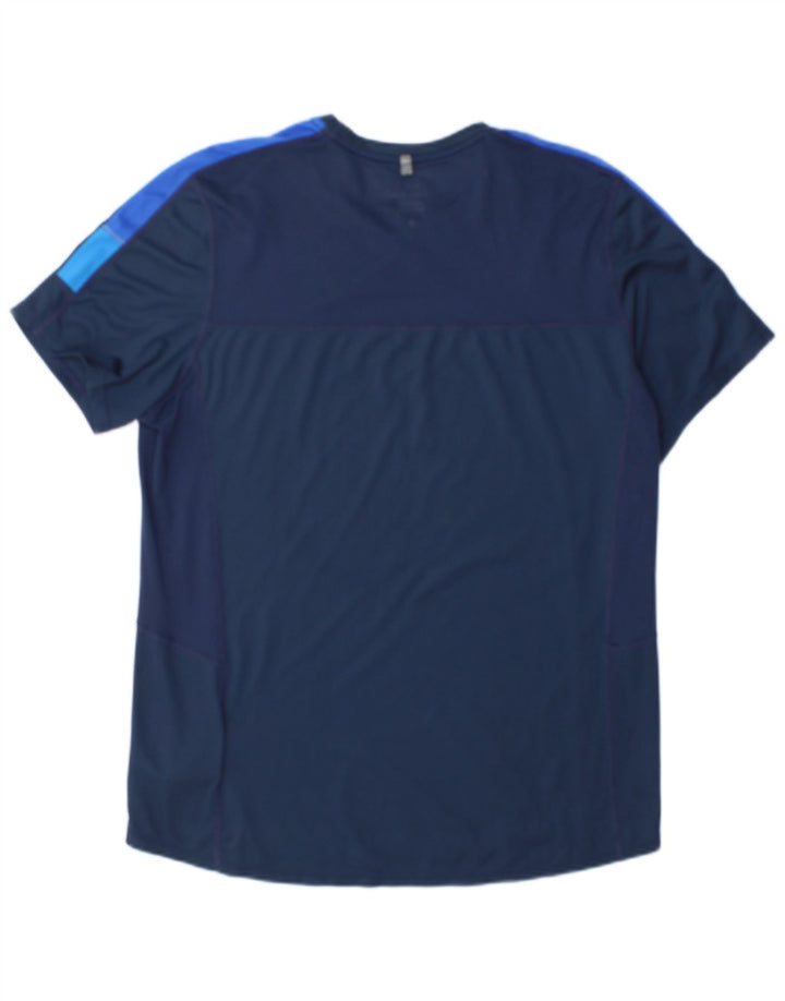 Camiseta Nike Masculina Dri Fit Top Grande Azul Marinho Colourblock Poliéster