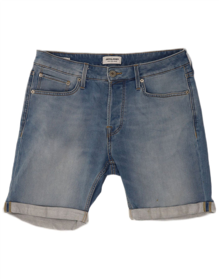 Shorts jeans masculino Jack & Jones médio W32 algodão azul