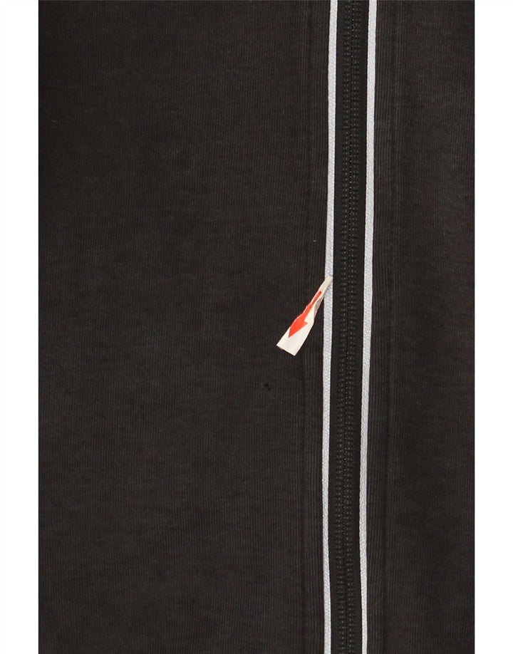 Adidas masculino zip moletom com capuz grande algodão preto