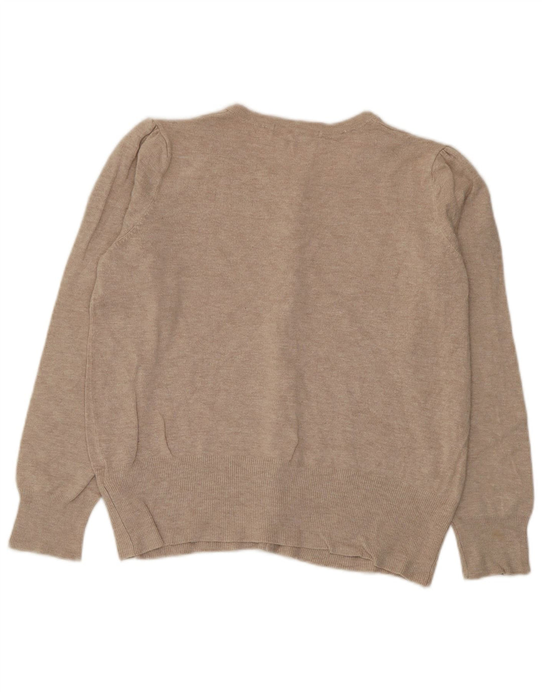 Suéter cardigã feminino Marks & Spencer Reino Unido 12 viscose bege médio