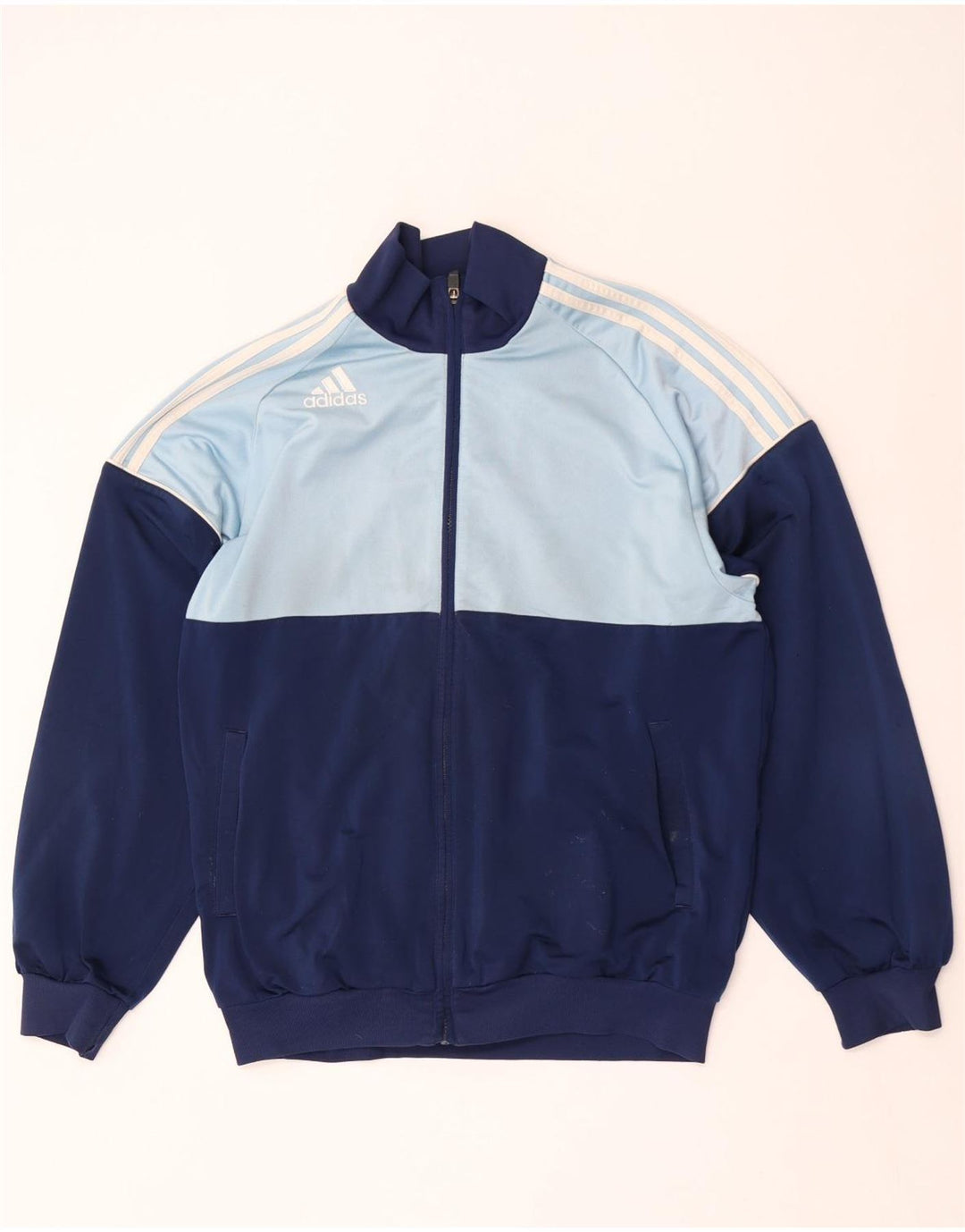 Adidas Mens Tracksuit Top Jacket UK 40/42 Médio Azul Marinho Colorblock