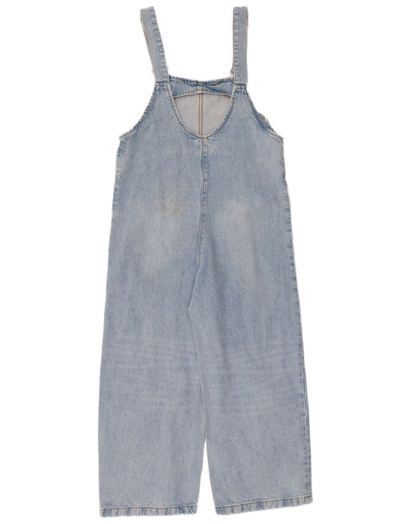 Macacão feminino Zara Jeans solto Reino Unido 10 pequeno W32 L24 algodão azul