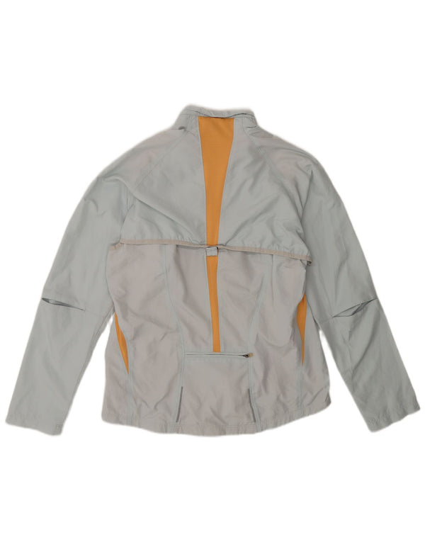 Adidas Womens Tracksuit Top Jacket UK 12 Medium Blue Poliéster