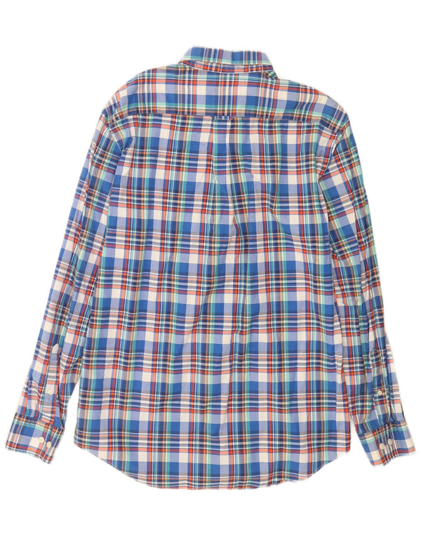 Gant Camisa masculina E-Z Fit grande algodão xadrez azul