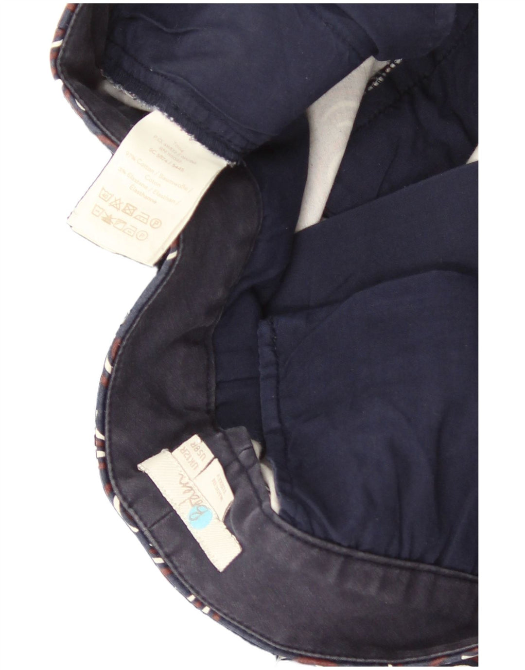Calça Chino Feminina Boden com Padrão Abstrato Reino Unido 12 Médio W30 L27 Azul Marinho