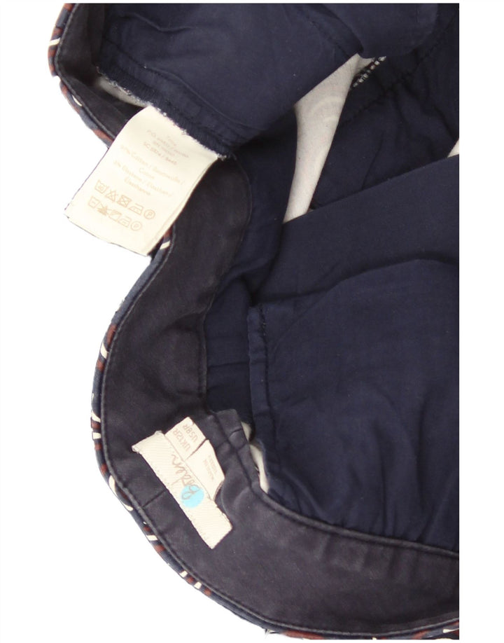 Calça Chino Feminina Boden com Padrão Abstrato Reino Unido 12 Médio W30 L27 Azul Marinho
