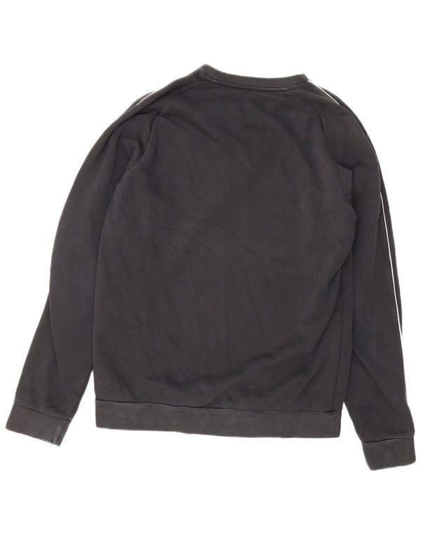 Adidas Mens Moletom Jumper Médio Algodão Preto