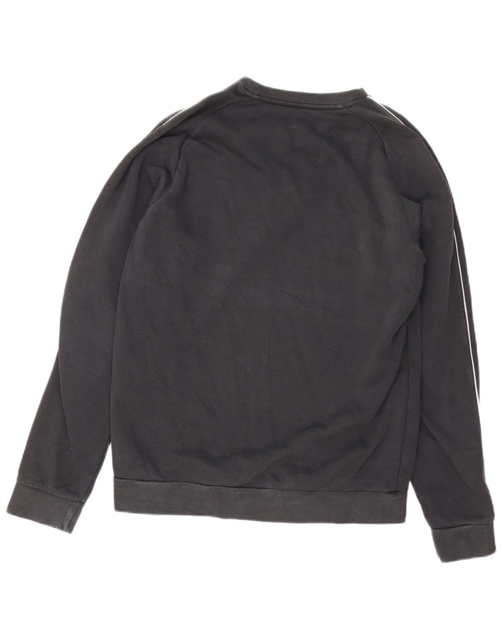 Adidas Mens Moletom Jumper Médio Algodão Preto