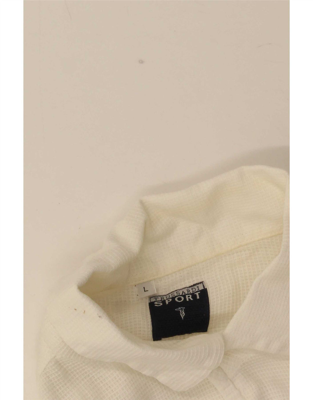 Camisa masculina Trussardi manga 3/4 grande branca