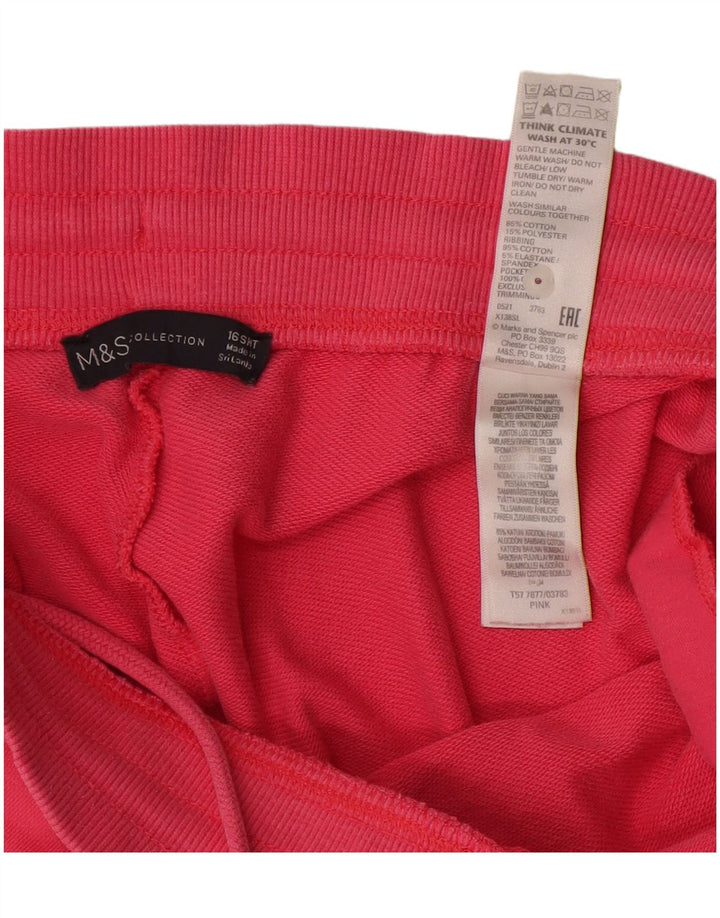 Calça esportiva feminina MARKS & SPENCER Joggers Reino Unido 16 grande algodão rosa
