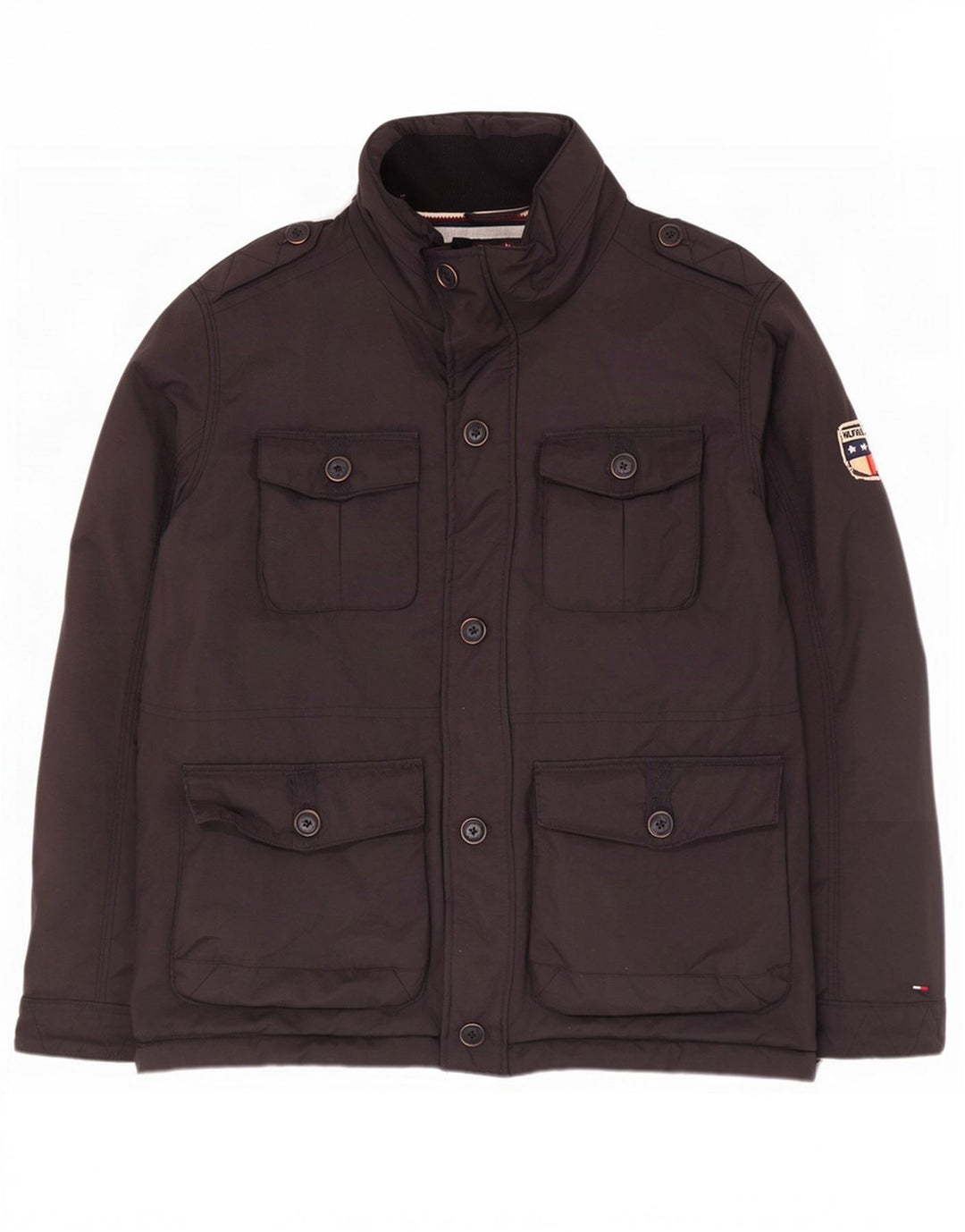 Jaqueta militar masculina Tommy Hilfiger Reino Unido 40 grande nylon preto