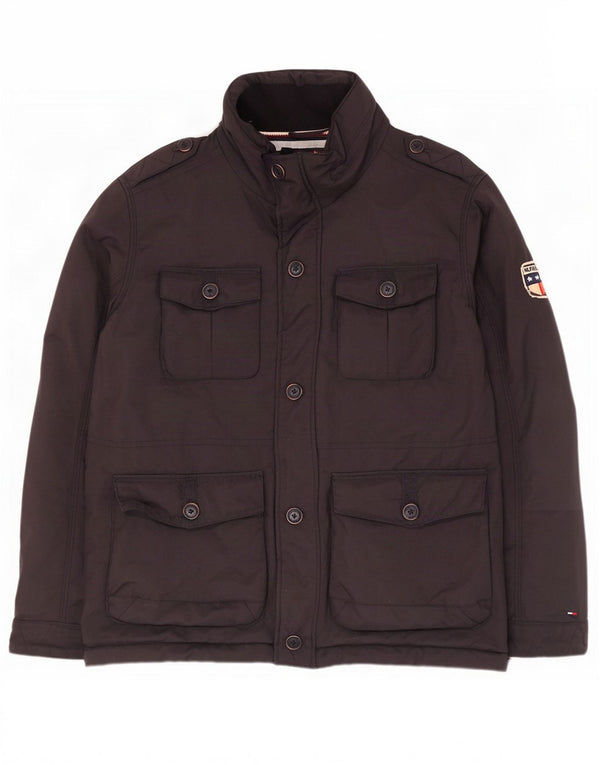 Jaqueta militar masculina Tommy Hilfiger Reino Unido 40 grande nylon preto