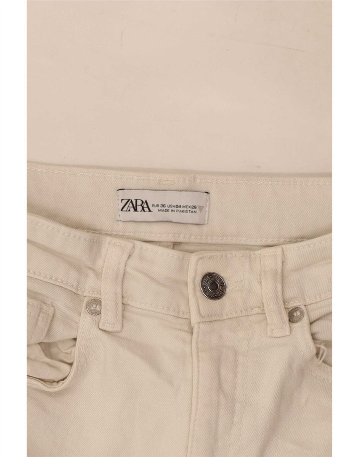 Zara Jeans Bootcut Feminino EU 36 XS W26 L24 Branco