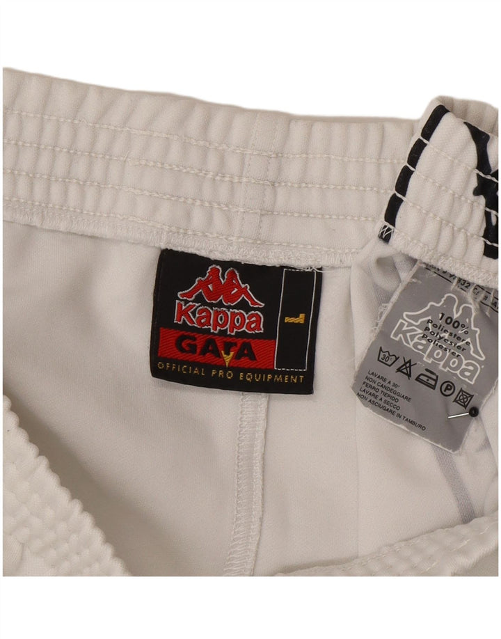 Shorts esportivos gráficos masculinos Kappa grande poliéster branco