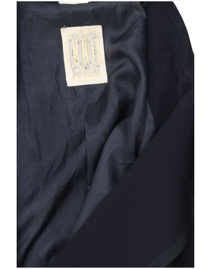 Jaqueta Blazer Feminina Ferre com 1 Botão Reino Unido 16 Grande Azul Marinho