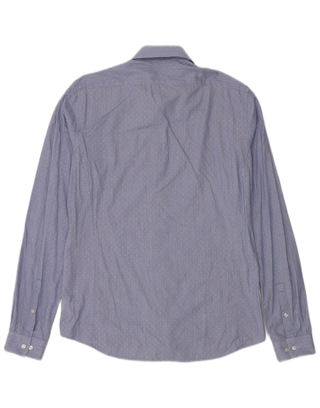 Camisa masculina Calvin Klein extra slim fit tamanho 40 15 1/2 azul médio manchado