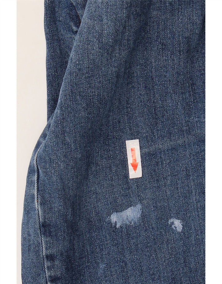Jeans cônicos masculinos Marks & Spencer W32 L29 algodão azul