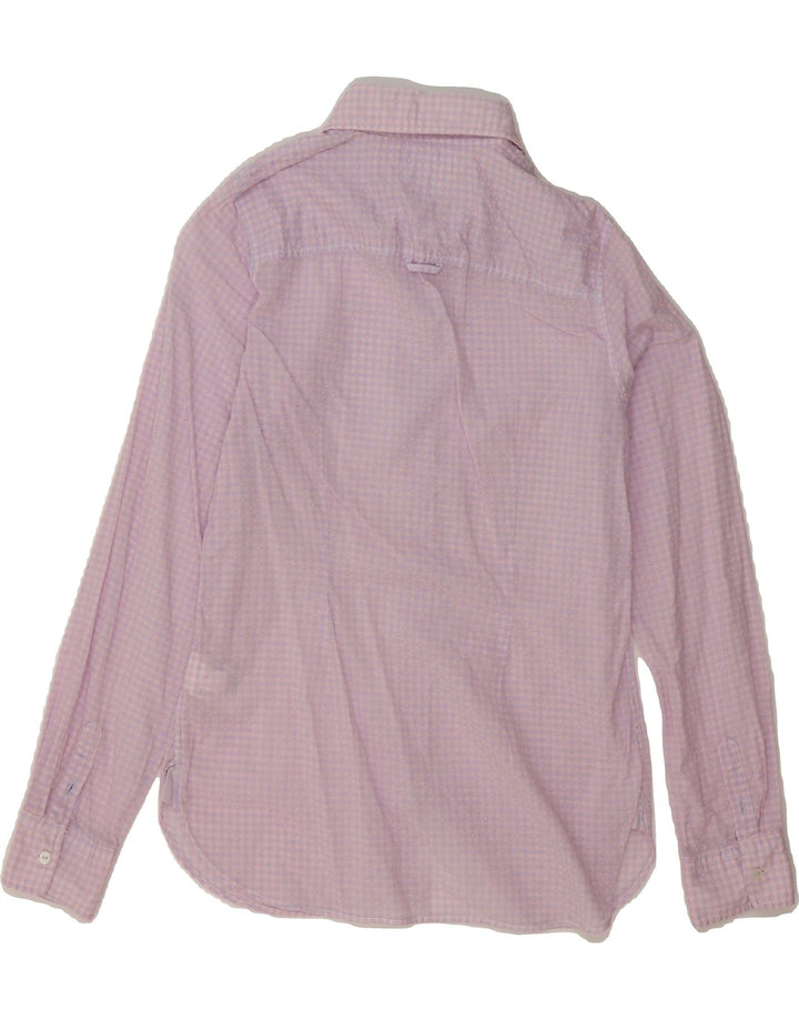 TOMMY HILFIGER Womens Fitted Shirt US 6 Medium Pink Check Cotton Vintage Tommy Hilfiger and Second-Hand Tommy Hilfiger from Messina Hembry 