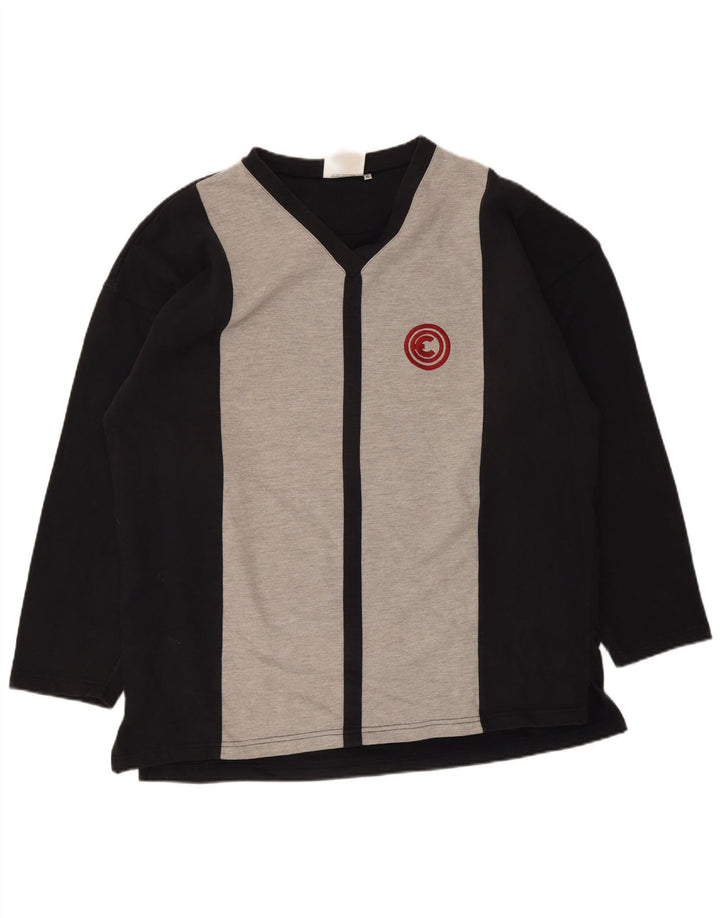 Chiemsee Jaqueta masculina de agasalho XL preto colorblock algodão