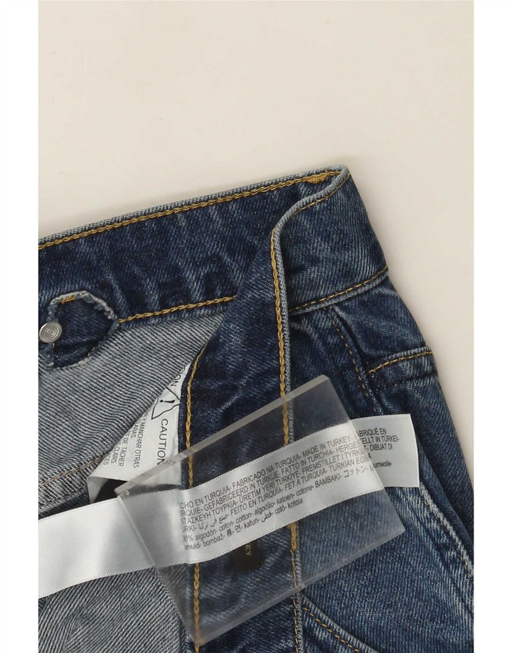 Jeans feminino Massimo Dutti com perna larga EU 40 médio W30 L30 azul algodão