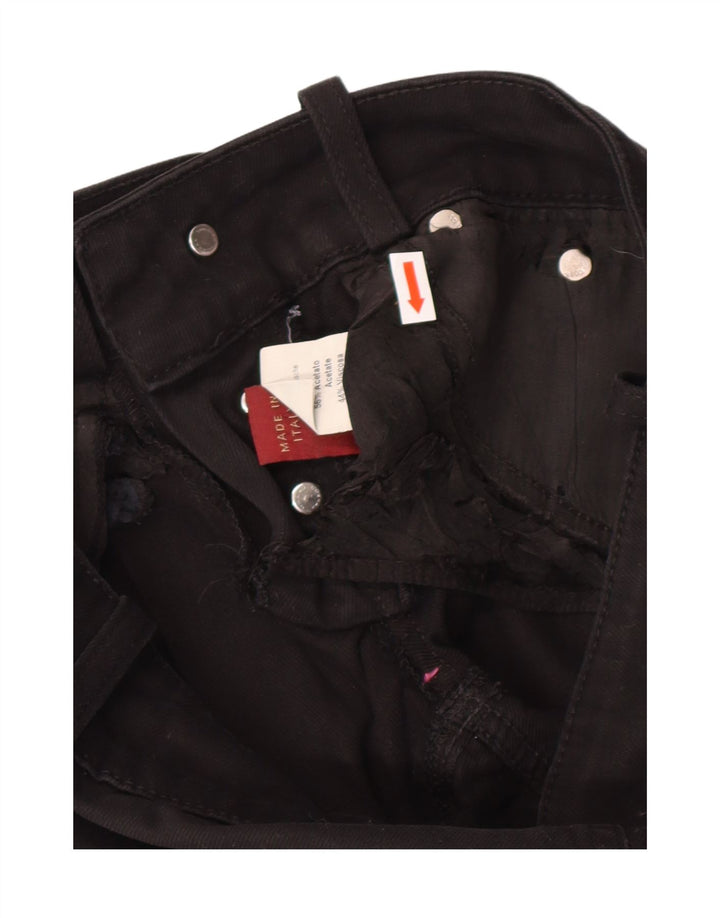 DONDUP Jeans retos femininos W27 L27 algodão preto