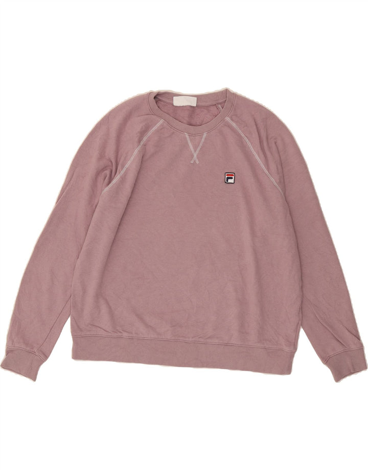 FILA Womens Sweatshirt Jumper UK 20 2XL Pink Cotton Vintage Fila and Second-Hand Fila from Messina Hembry 