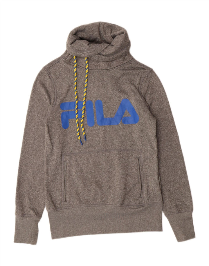 Fila moletom gráfico feminino jumper UK 10 pequeno cinza