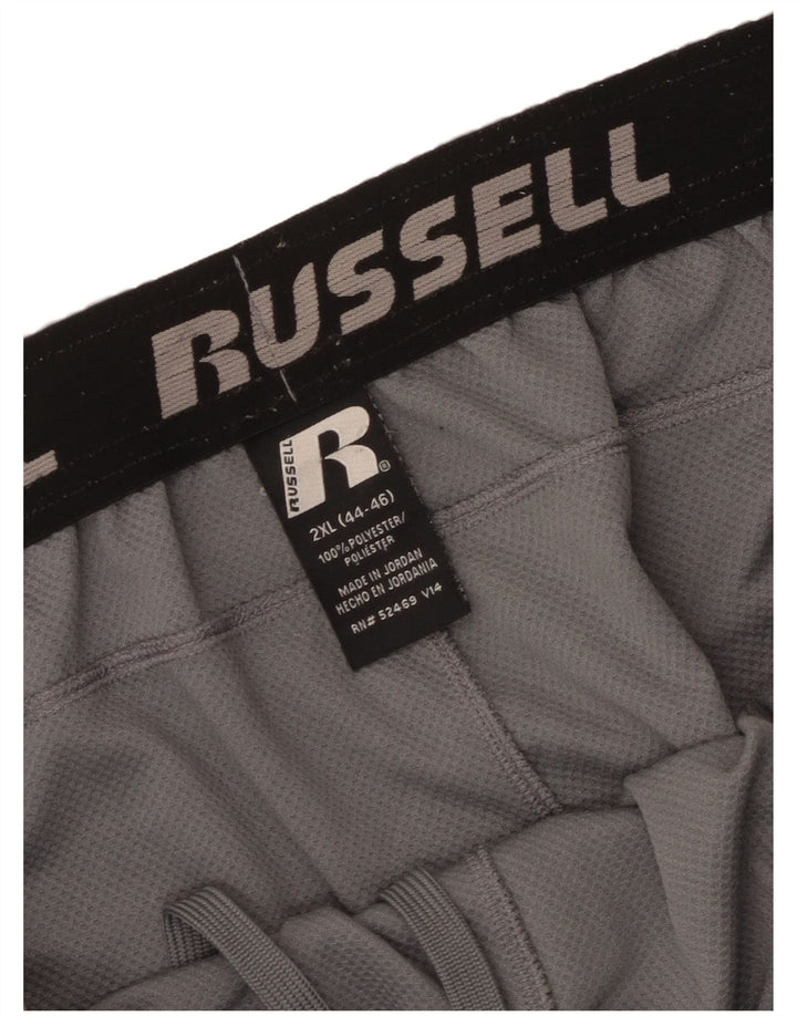 Russell Athletic Mens Sport Shorts 2XL poliéster cinza