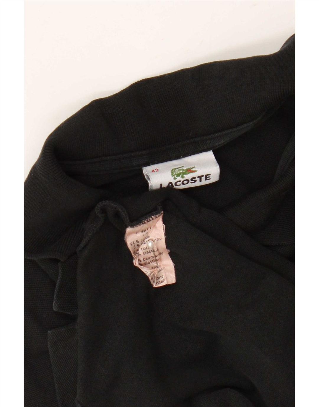 Vestido polo feminino Lacoste tamanho 42 grande algodão preto