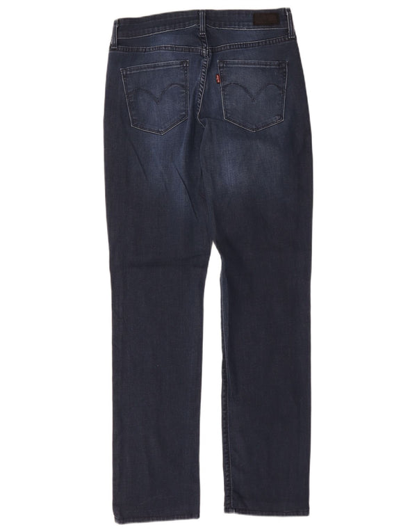 Levi's Womens Demi Curve Mid Rise Slim Jeans W28 L30 Navy Blue Cotton
