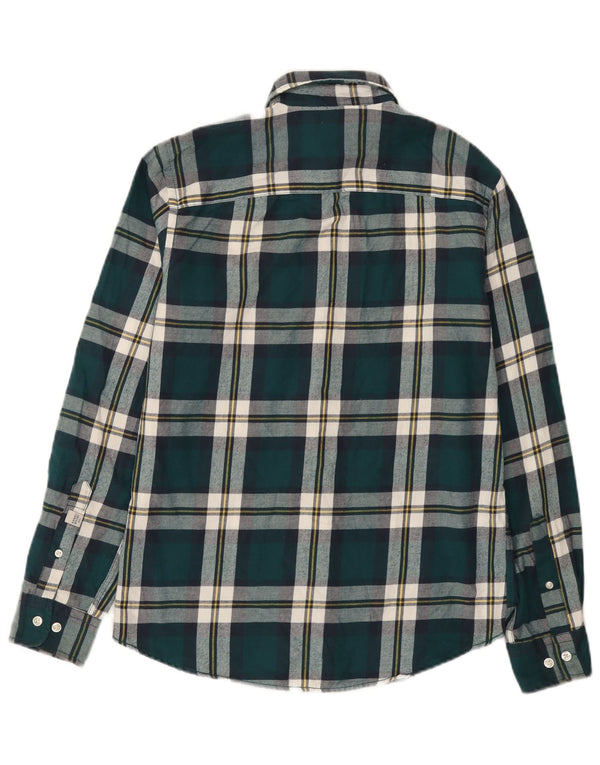 Camisa masculina de flanela Jack & Jones XS verde algodão xadrez